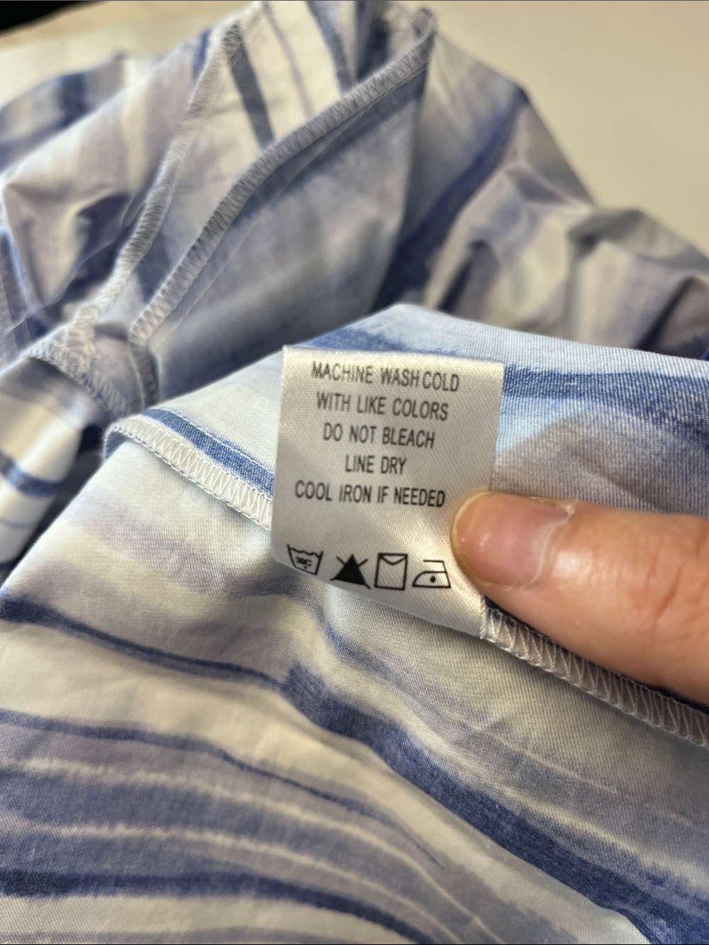 NWT Tyler boe | Blue white Striped Button Front Low Waisted Shirt Dress M - Picture 7 of 7